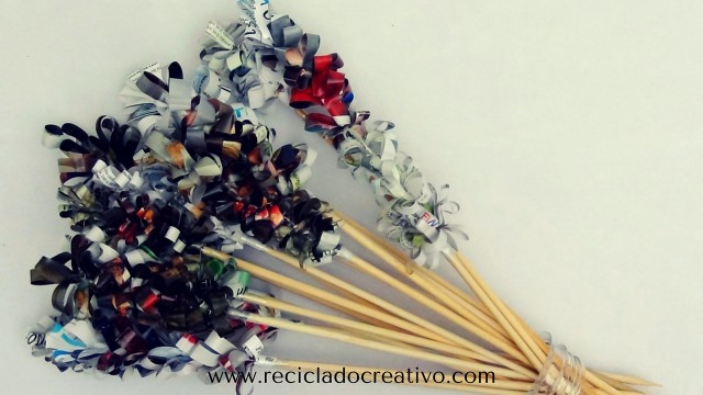 Flores de papel reto HandBox‪#‎micatalogoopitecahoraes‬ ‪#‎desafioopitec reciclado creativo
