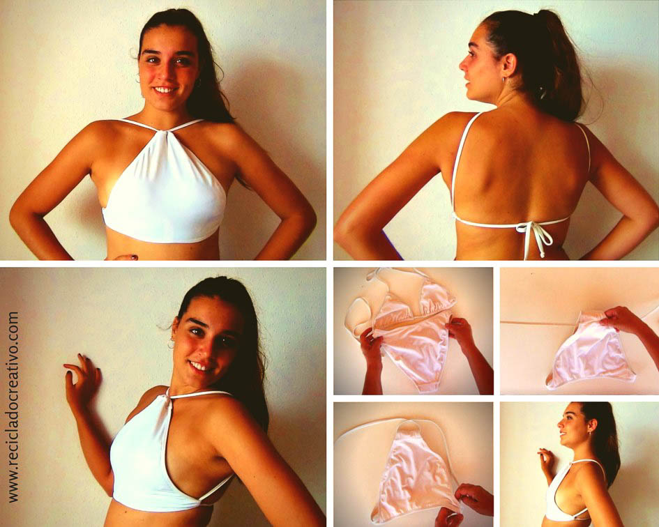 Top bikini con unas braguitas de bikini