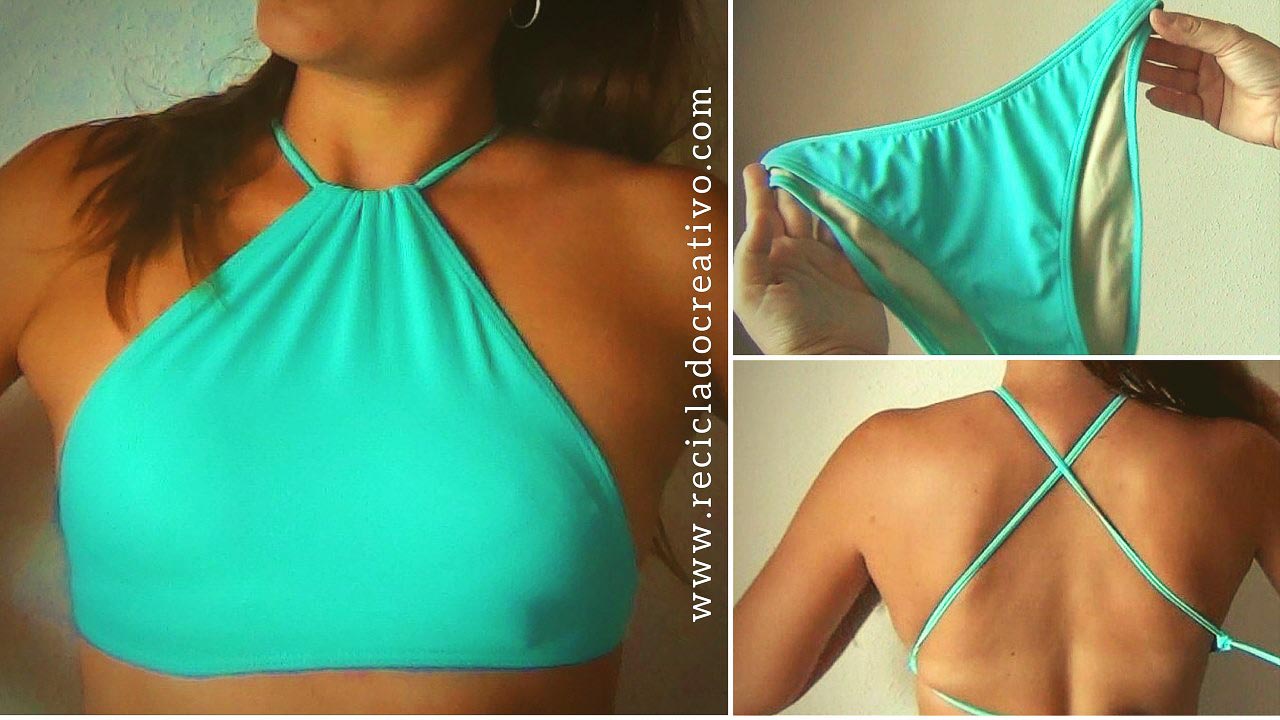 Top sujetador con unos calzones de bikini