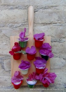 Cápsulas de café recicladas, Mini Jardín Vertical decorativo