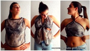 Blusa sin coser, con dos pañuelos. DIY