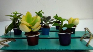Mini bandejas planas realizadas reciclando cajas de fresas