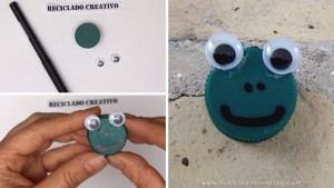 RANA. Manualidad de reciclaje para niños