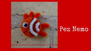 Pez Nemo Manualidad con tapa de botella de plastico