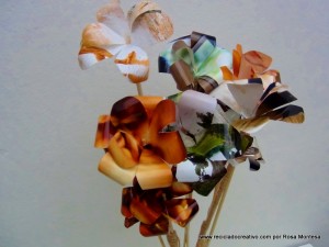 Flores con papel de fotografía. Gladiolos