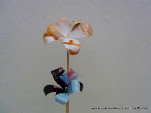 Flores con papel de fotografía. Gladiolos