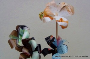 Flores con papel de fotografía. Gladiolos