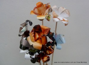Flores con papel de fotografía. Gladiolos