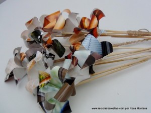 Flores con papel de fotografía. Gladiolos