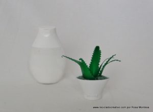 Miniatura de aloe vera DIY con botellas de plástico