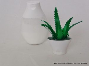 Miniatura de aloe vera DIY con botellas de plástico