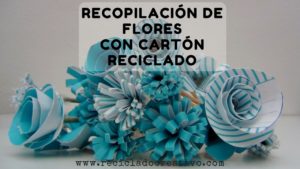 Ramo de flores con cartón - papel reciclado