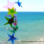 Estrellas de mar con botellas de plastico