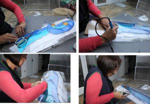 Belén realizado con botellas de plástico