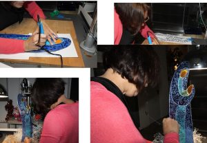 Belén realizado con botellas de plástico