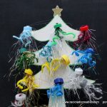 Navidad reciclando tapas de botellas de plástico
