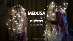 Medusa. Disfraz para niños con plástico reciclado