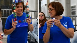 Manualidades con niños - peces con tapones de botellas de plástico