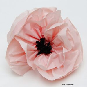 Flores rosas peonías- bolsas plásticas recicladas
