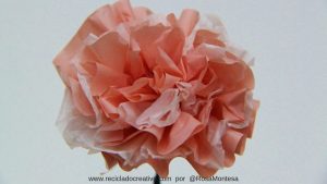 Flores claveles - bolsas plásticas recicladas