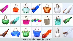 Mini capazos reciclando botellas de plástico