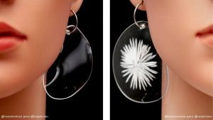 Pendientes reciclando cristales de gafas