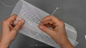 Lámpara reciclando plástico de bolsas o embalaje. Estilo nórdico Ikea Onda