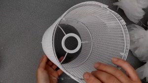 Lámpara reciclando plástico de bolsas o embalaje. Estilo nórdico Ikea Onda