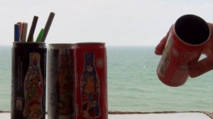 Botes de Coca Cola edición especial Fiestas Locales de Cataluña, Ilustrador: Juanma García Escobar