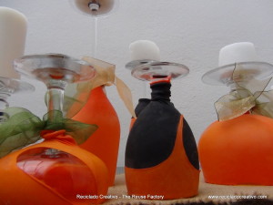 Halloween Inspiration and Ideas ¿Copas de vino, portavelas o candelabros? - Wine Glasses or Candleholders?