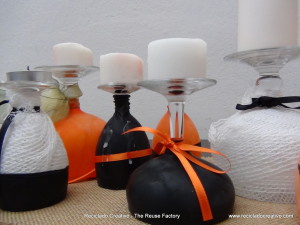 Halloween Inspiration and Ideas ¿Copas de vino, portavelas o candelabros? - Wine Glasses or Candleholders?