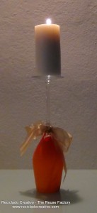 copa alta de cristal forrada con globos para decoraciones de Halloween