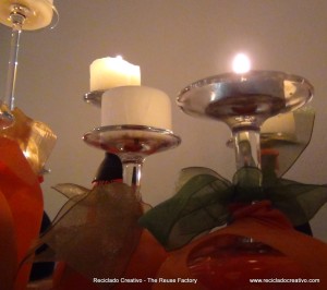 Halloween Inspiration and Ideas ¿Copas de vino, portavelas o candelabros? - Wine Glasses or Candleholders?
