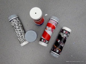 Caleidoscopio realizado con rollos de carton de papel higienico