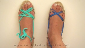DIY una suela de alpargata y más de 20 combinaciones de sandalias