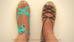 DIY una suela de alpargata y más de 20 combinaciones de sandalias