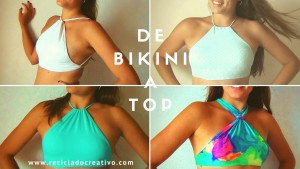 Top sujetador con unas braguitas de bikini