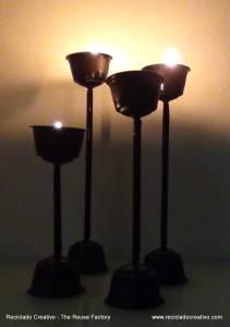 RecicladoCreativo.com Cápsulas Dolce Gusto como portavelas. Dolce Gusto Coffee Capsules as candle holders