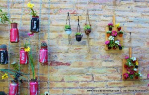 Cápsulas de café recicladas en maceteros decorativos