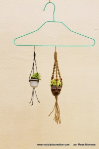 Cápsulas de café recicladas en maceteros decorativos