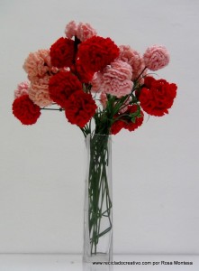 Claveles de ganchillo - Flores de crochet