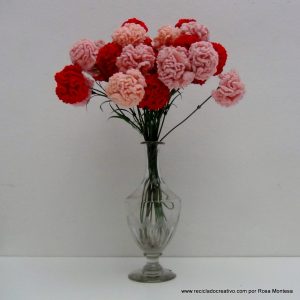 Claveles de ganchillo - Flores de crochet