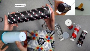 Caleidoscopio hecho reciclando botes de Pringles - Kaleidoscope made out of recycled tubes of Pringles