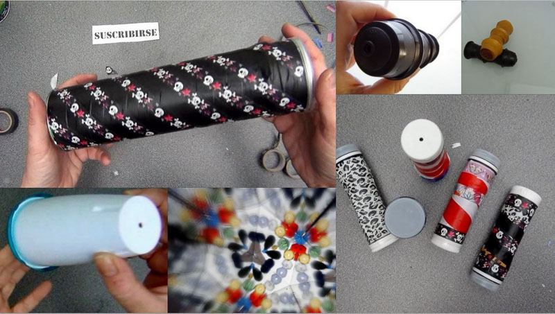 Cómo hacer un Caleidoscopio para niños con botes de Pringles y otros materiales reciclados. How to make a kaleidoscope out of recycled materials