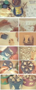 DIY cajas de galletas recicladas con estilo marinero