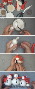 Cómo hacer un muñeco de nieve - snowman - con globos y sal