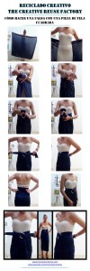 Cómo realizar una falda drapeada sin coser - How to make a skirt free sewing