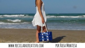 Bolso Capazo Playa Marinero con botellas de plástico recicladas