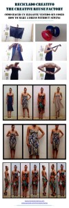 Cómo realizar un elegante vestido sin dar una sola puntada - stitch free dress