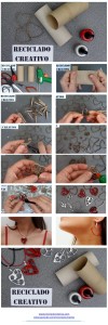 Corazones con rollos de papel higiénico
